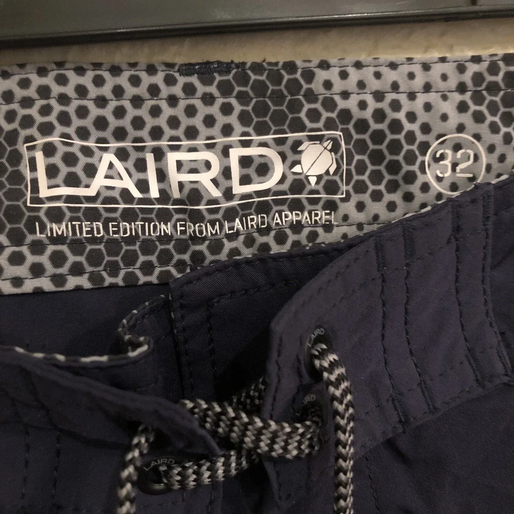 Laird Pants Mens 32 Drawstring Hiking Stretch Performance Commuter Pants Navy